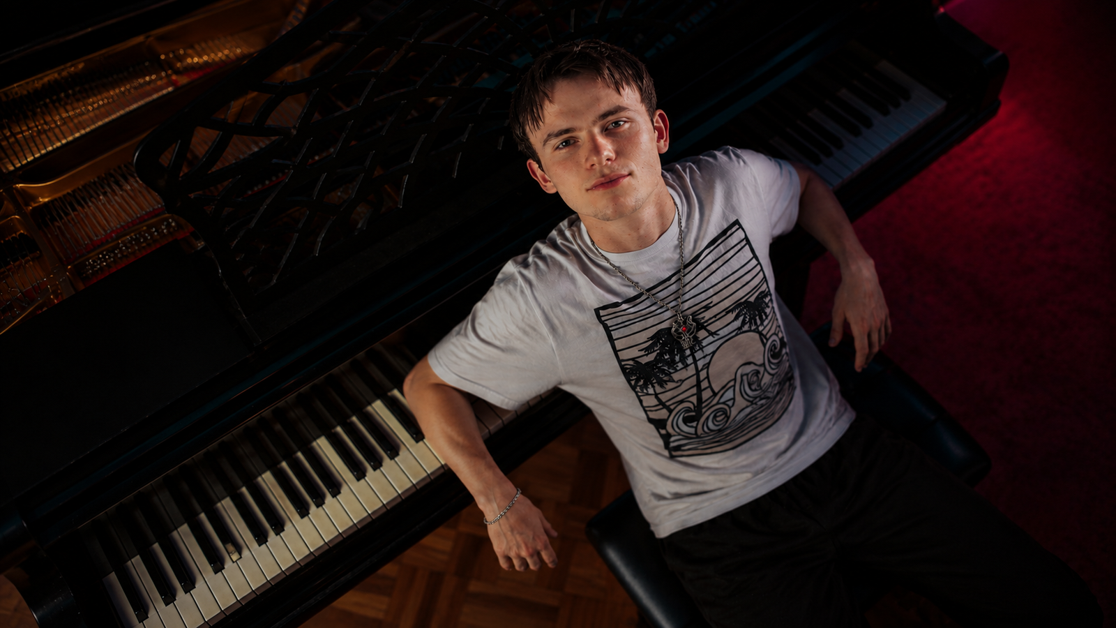 Mitch Walters at a piano