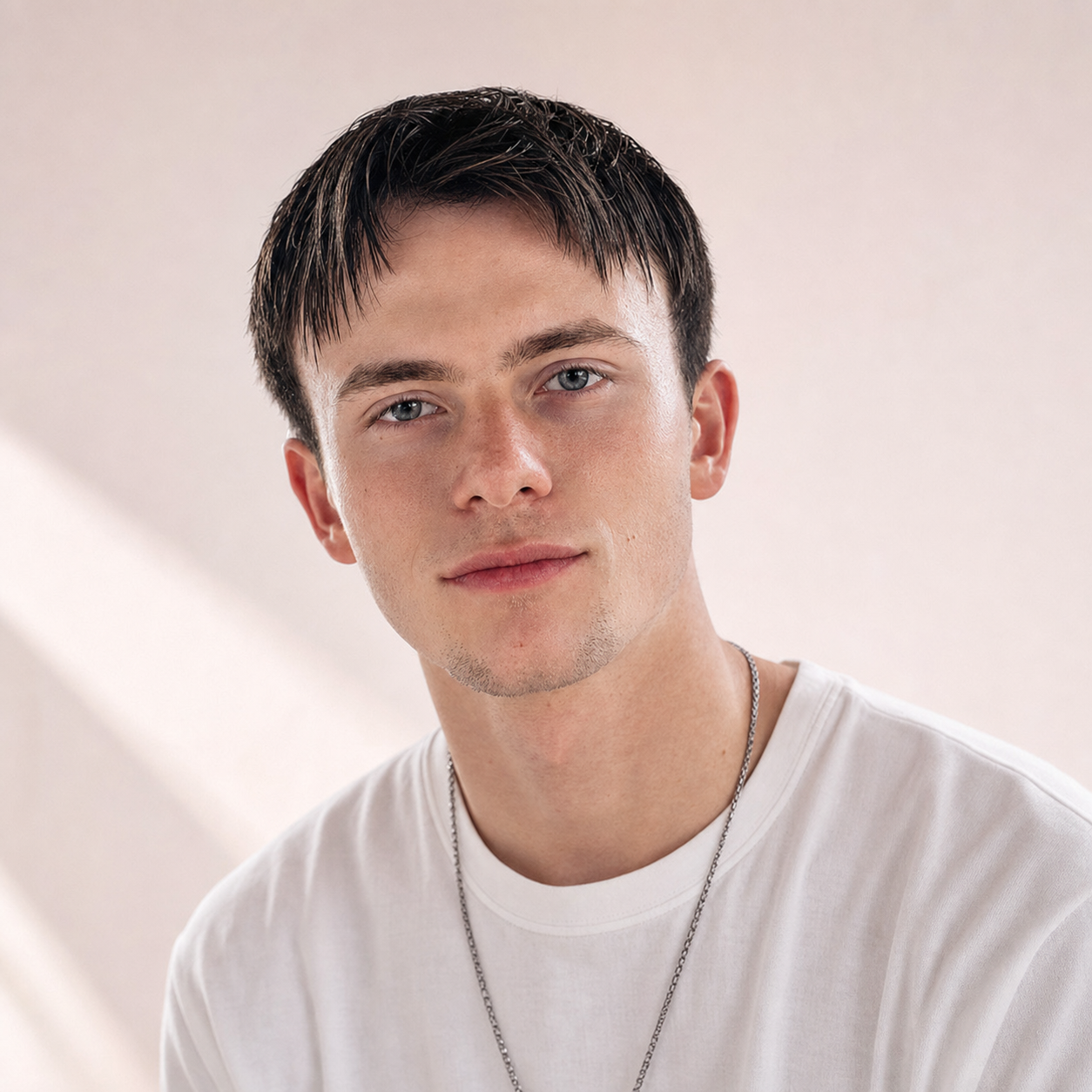Mitch Walters in a clean beauty campaign portrait