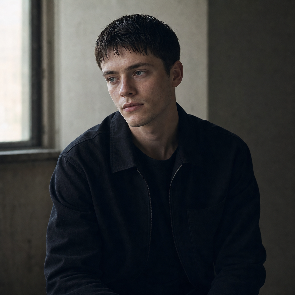 Mitch Walters in a dramatic short film style portrait